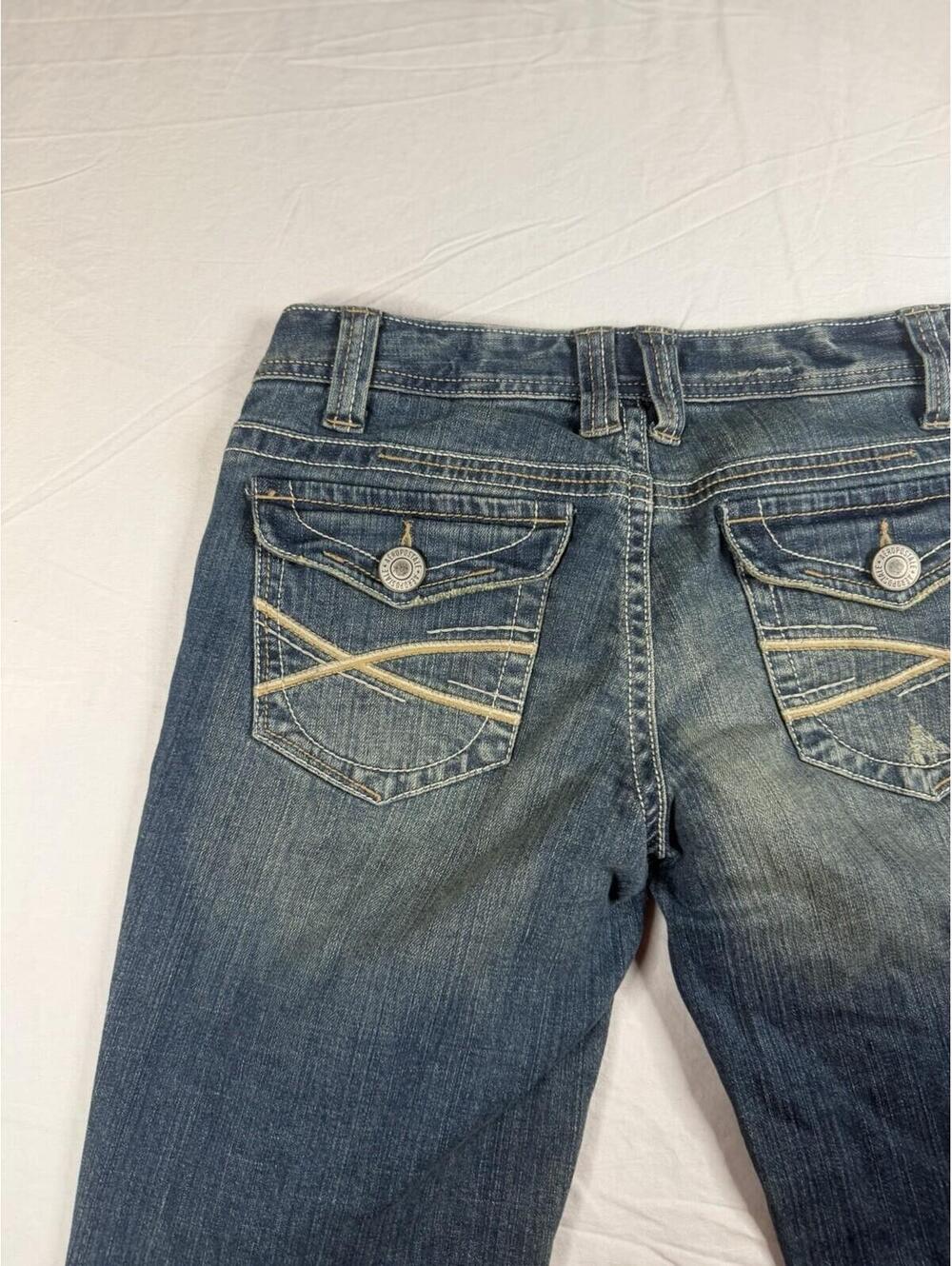 👖✨ Y2K Aeropostale Chelsea Bootcut Jeans 3/4 Short ✨👖 - Picture 8 of 16